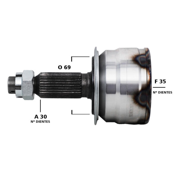 Punta Palier Externo Mitsubishi L200 Triton 2009-2020