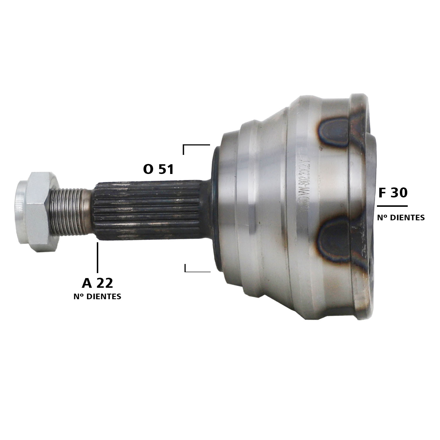 Punta Palier Externo Volkswagen Gol 1998-2004